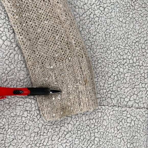 Press Sweater Womens Size Small Crew Neck Sequins Inner lining Knit Long Sleeve - Picture 8 of 8